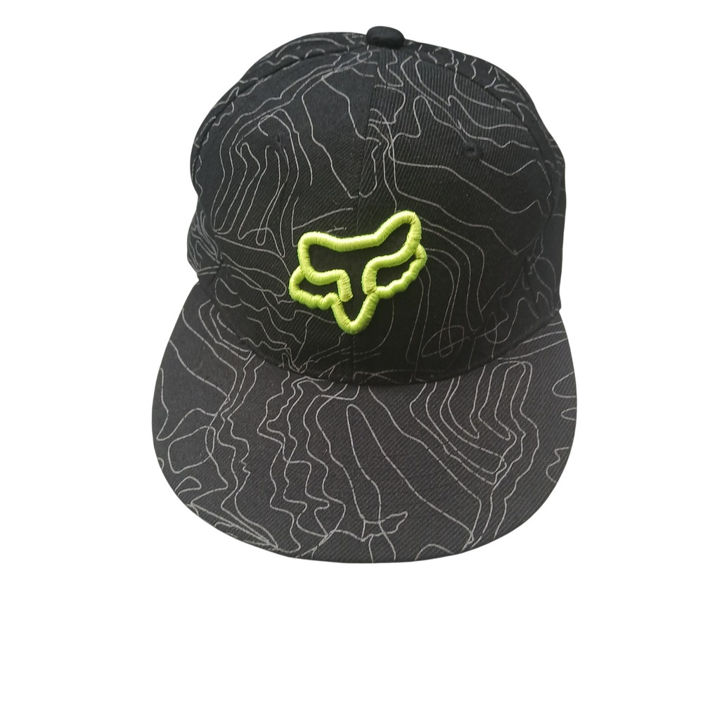 Fox Black Hat with Neon Yellow Logo